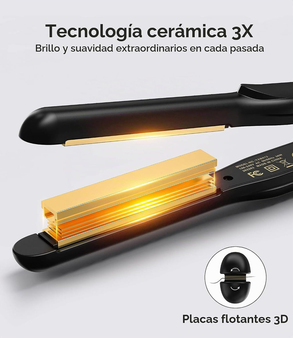 Terviiix Plancha plana de 1\/2 pulgada para cabello corto, alisador...