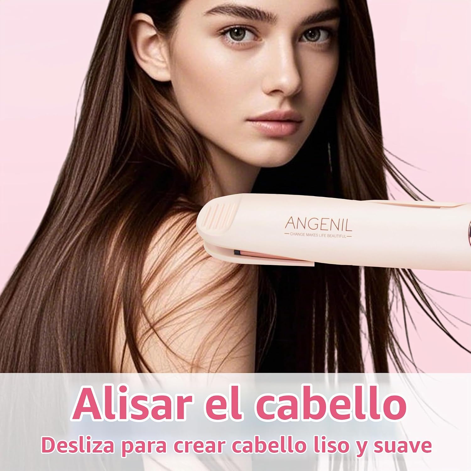 ANGENIL Alisador y rizador de cabello profesional 2 en 1, plancha p...