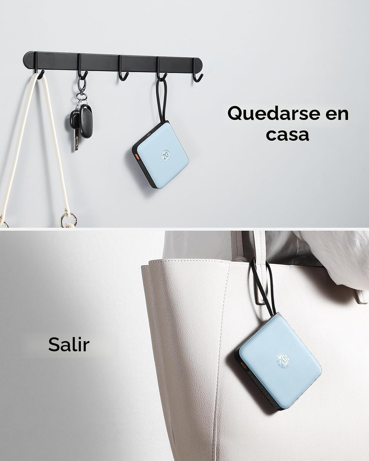 VRURC Cargador portátil para iPhone con cable incorporado, batería...