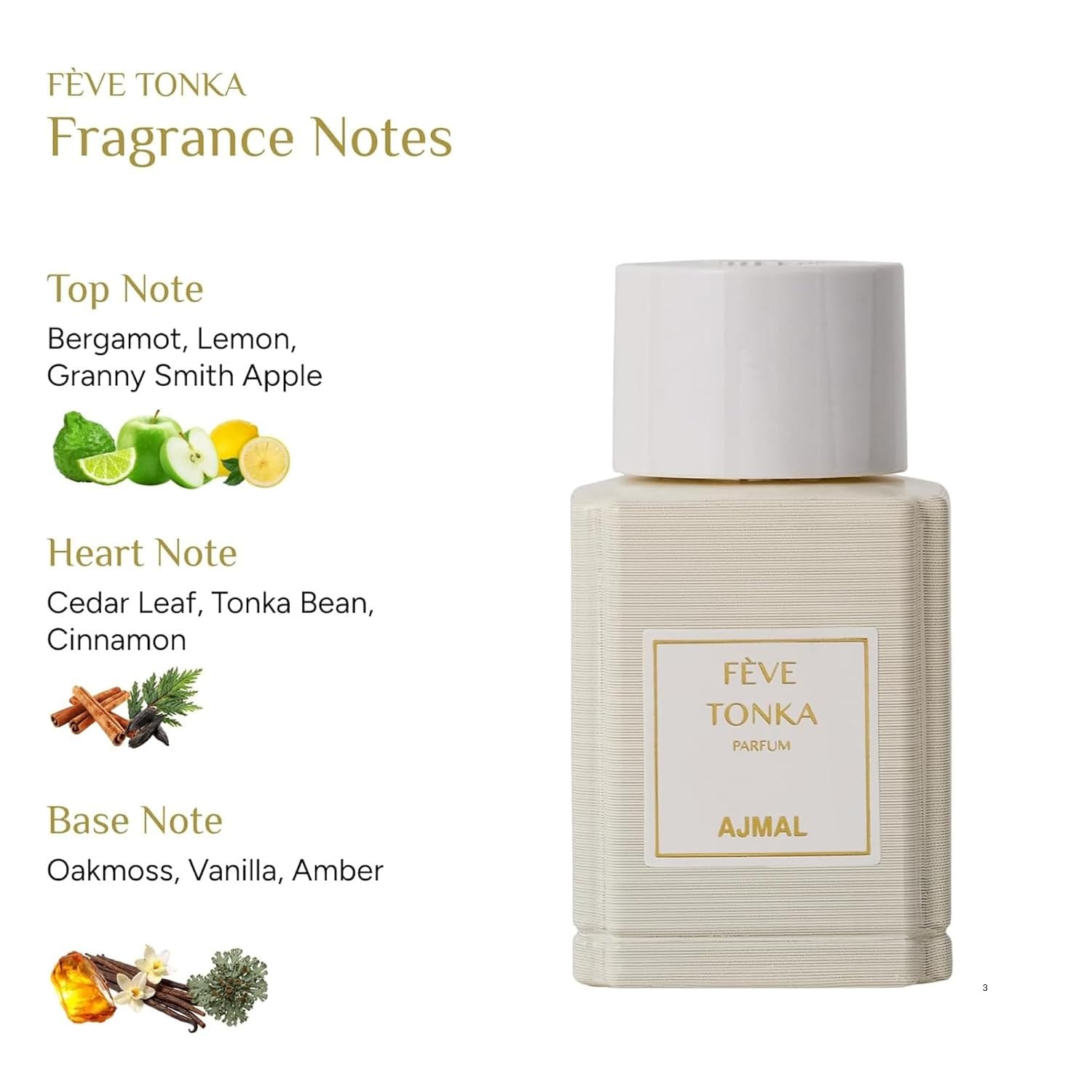 Ajmal Oud Marquis Fève Tonka Eau de Parfum para hombre, 3.4 fl oz |...