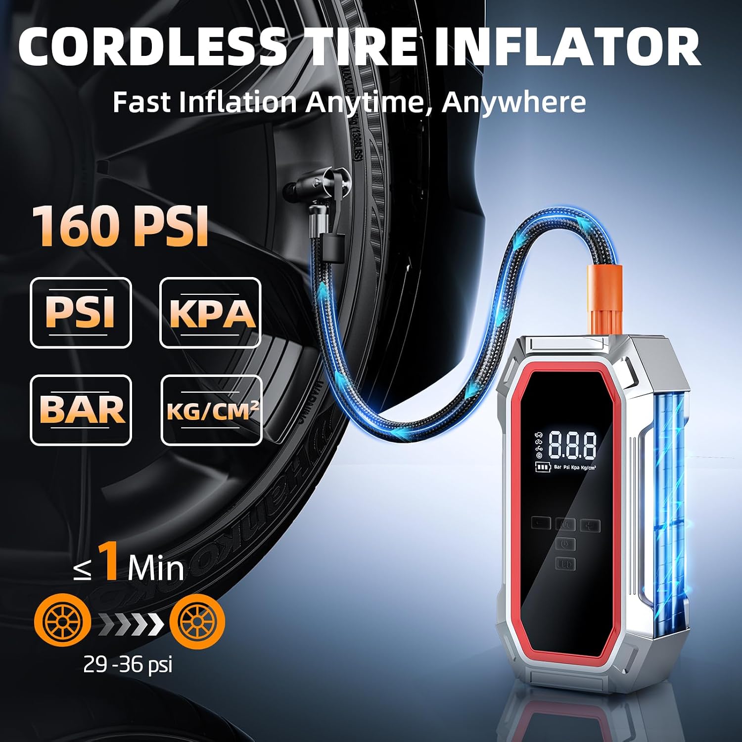 Arrancador con compresor de aire de 160 PSI para baterías de vehícu...