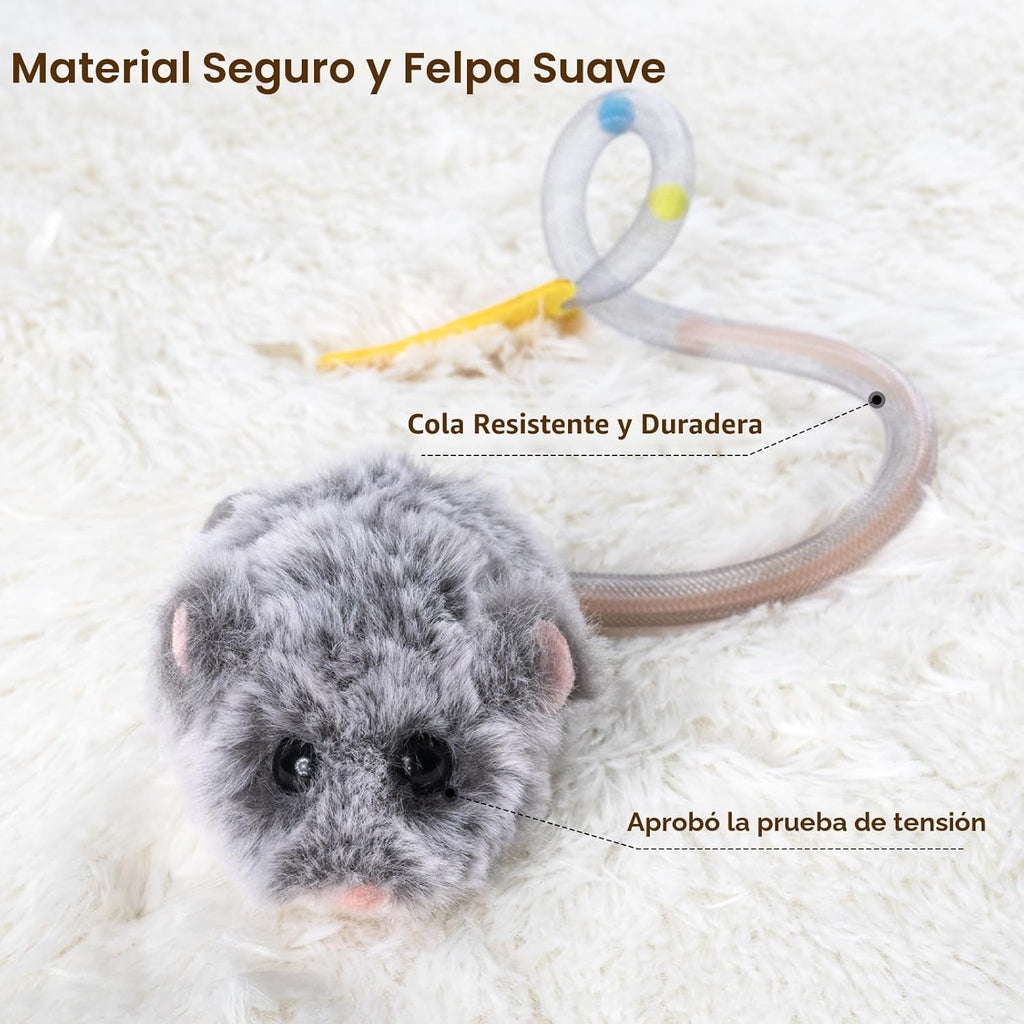 Migipaws MigiMouse - Juguete interactivo para gatos con giro de 360...