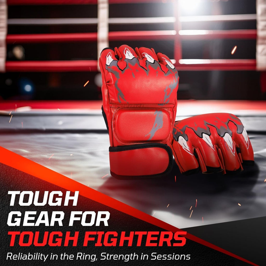 Flexzion, guantes de boxeo con dedos descubiertos - Grappling, MMA,...
