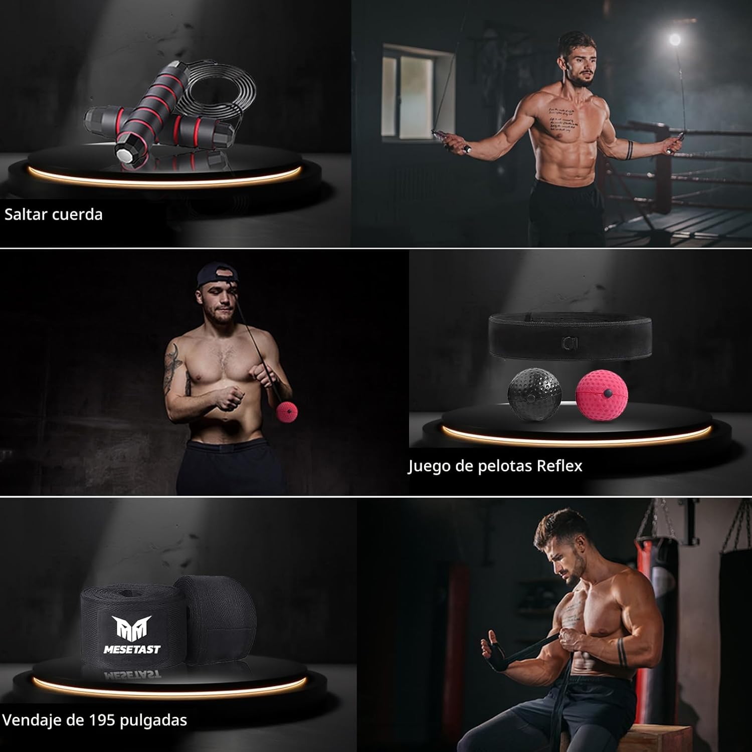 Saco de boxeo Mesetast para adultos, juego de saco de boxeo pesado...