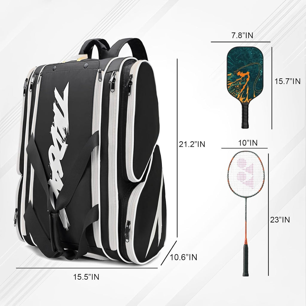 TILDOSAC Bolsa de pickleball \u2013 Bolsa grande de paleta para 4 p...