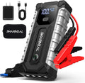 Sharmeal Arrancador de batería de coche 6000A, paquete de batería d...