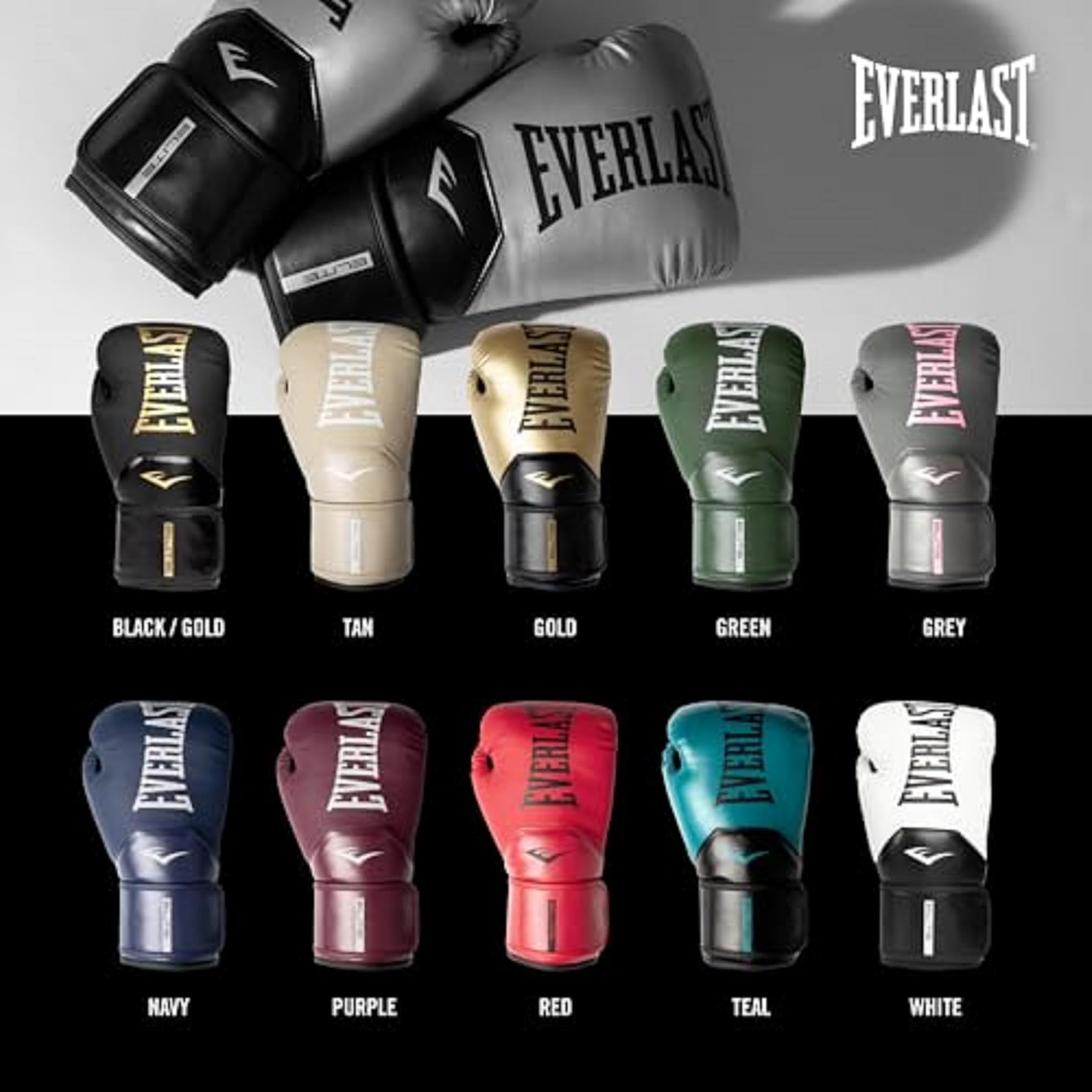 Everlast Elite 2 Guantes de Boxeo, guantes de entrenamiento profesi...