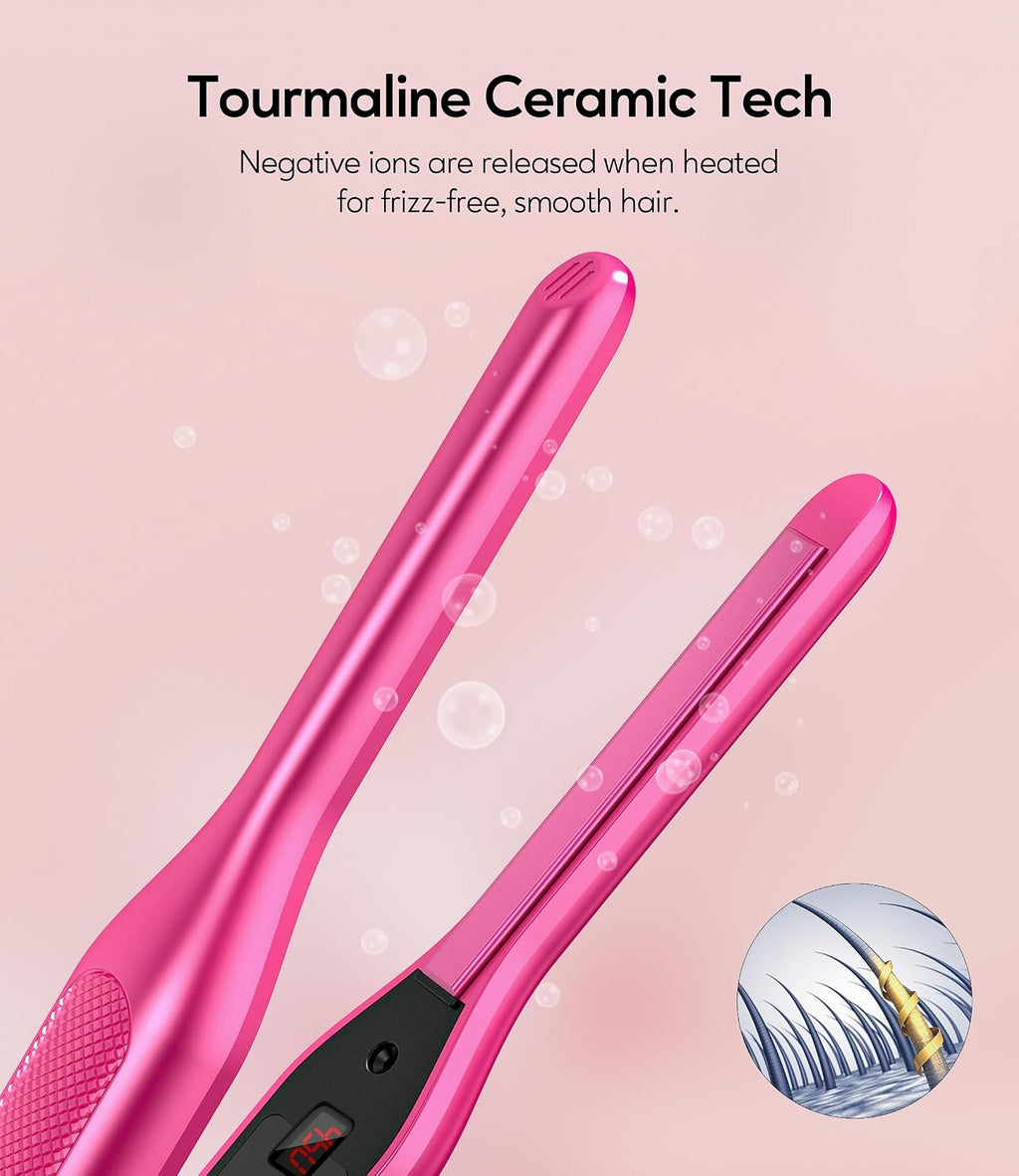 Terviiix Mini plancha plana y alisador de pelo para cabello corto,...