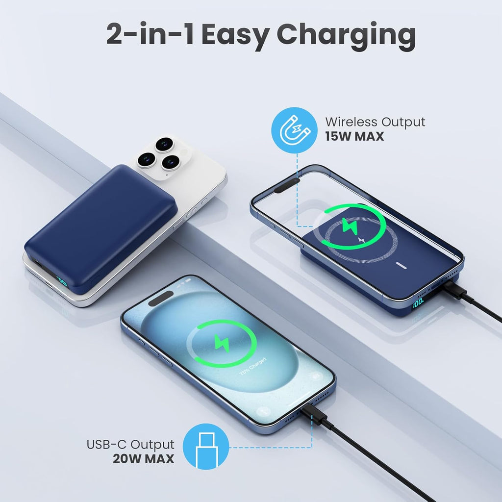 Cargador portátil magnético de 10800 mAh para batería Magsafe, banc...
