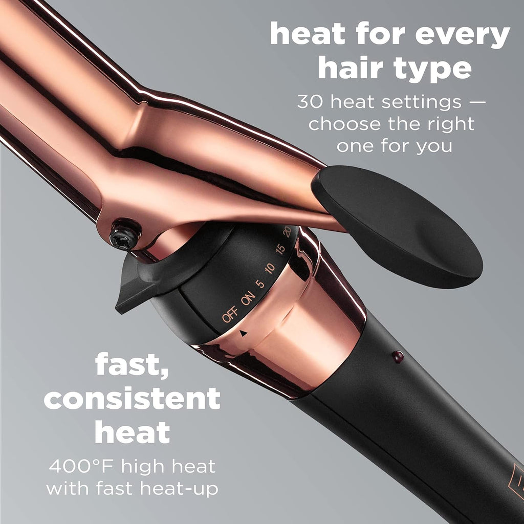 INFINITIPRO BY CONAIR Rizador de titanio de oro rosa de 1 1\/4 pulg...