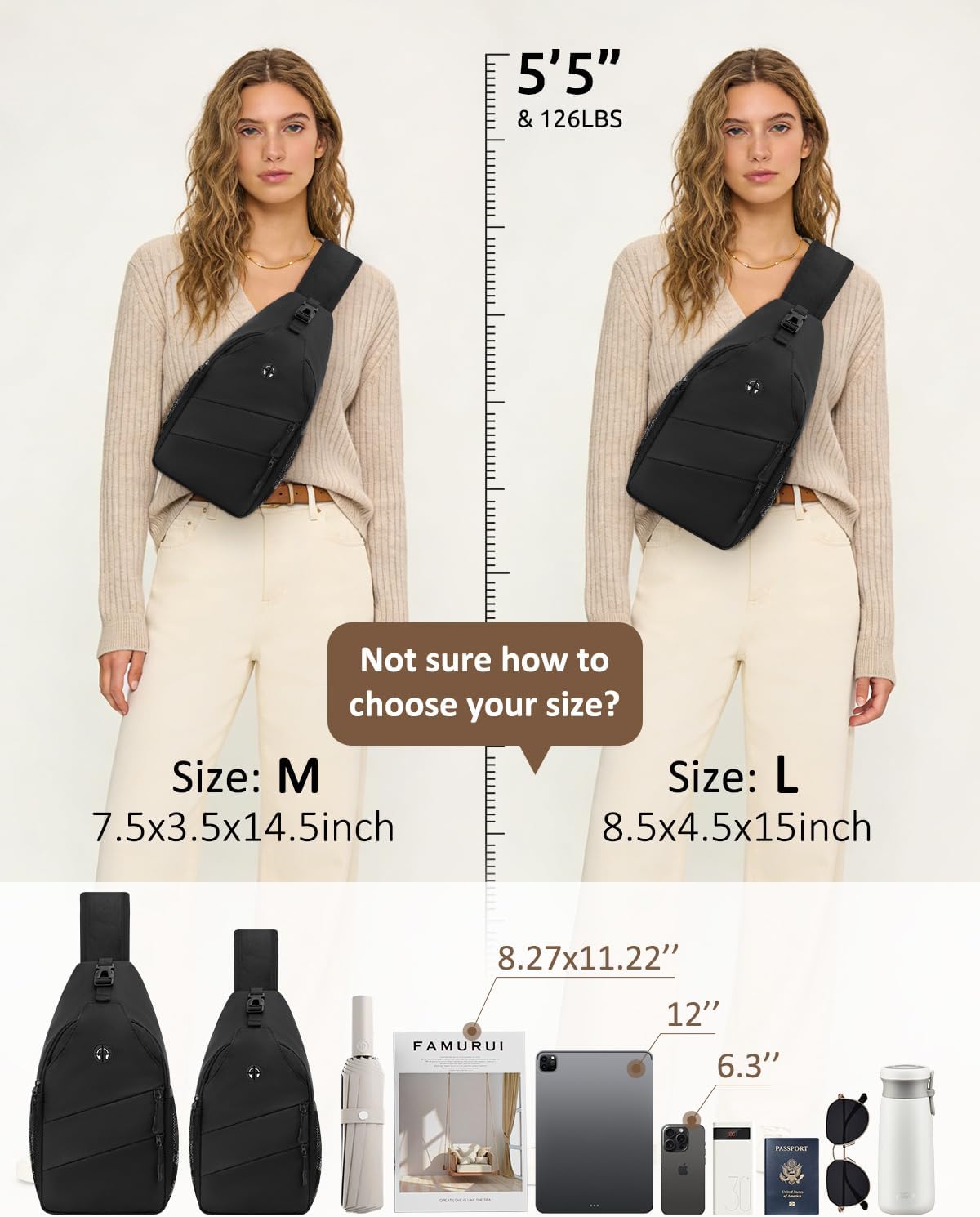 Pritent Bolsos cruzados para mujeres y hombres, mochila de moda, bo...