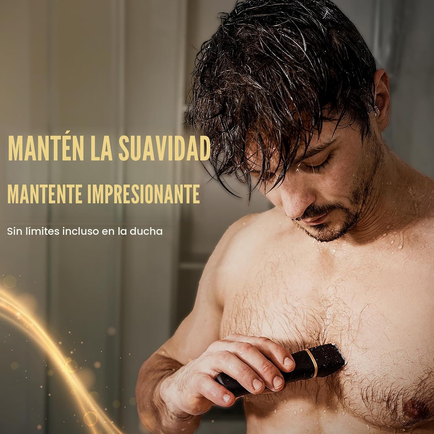 Maquinilla de afeitar eléctrica para hombres, impermeable IPX7, par...