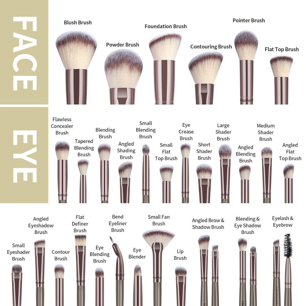 MAANGE Juego de Brochas de Maquillaje de 51 Piezas Brochas de Maqui...