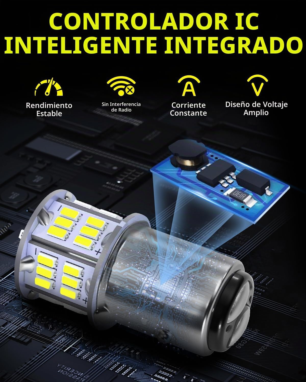 Antline 1157 BAY15D 7528 2057 2357 Bombillas LED blancas, superbril...