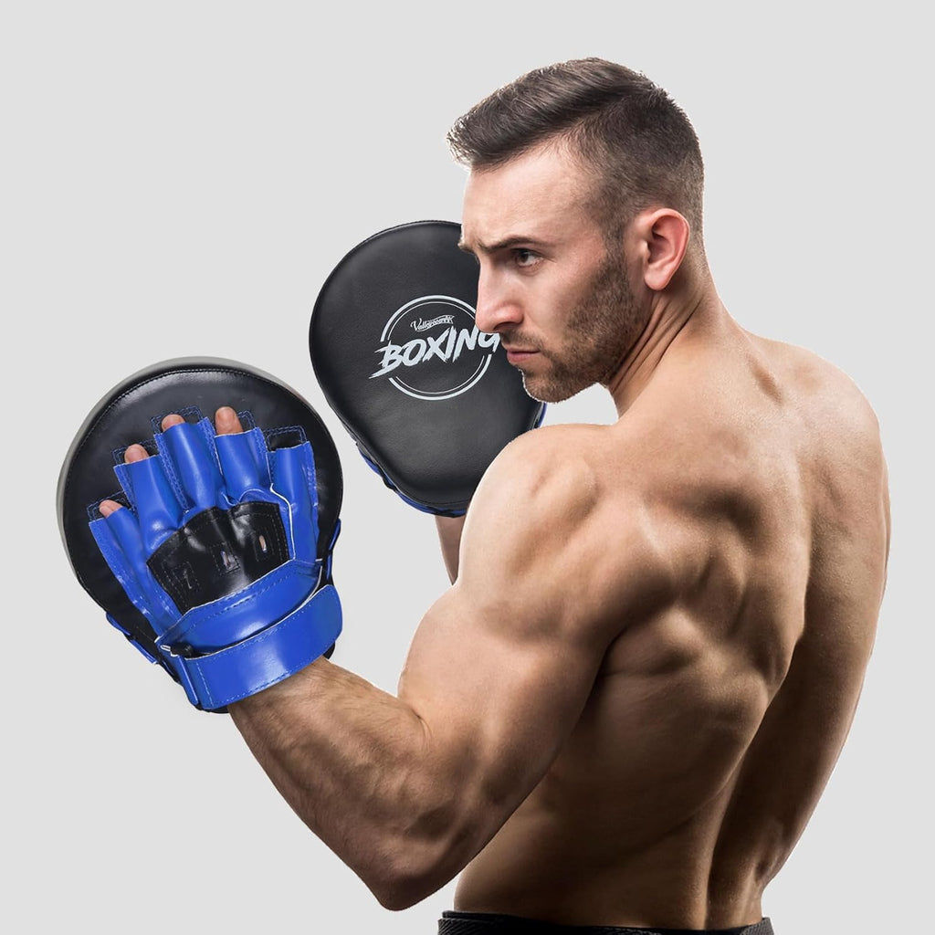 Valleycomfy - Manoplas de boxeo curvadas de piel sintética para ent...