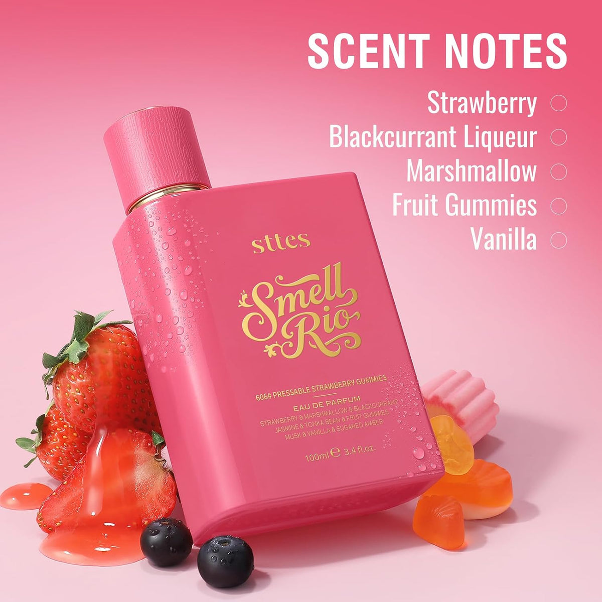 Sttes Smell Rio Perfume 606# (gomitas de fresa prensables) Perfume...