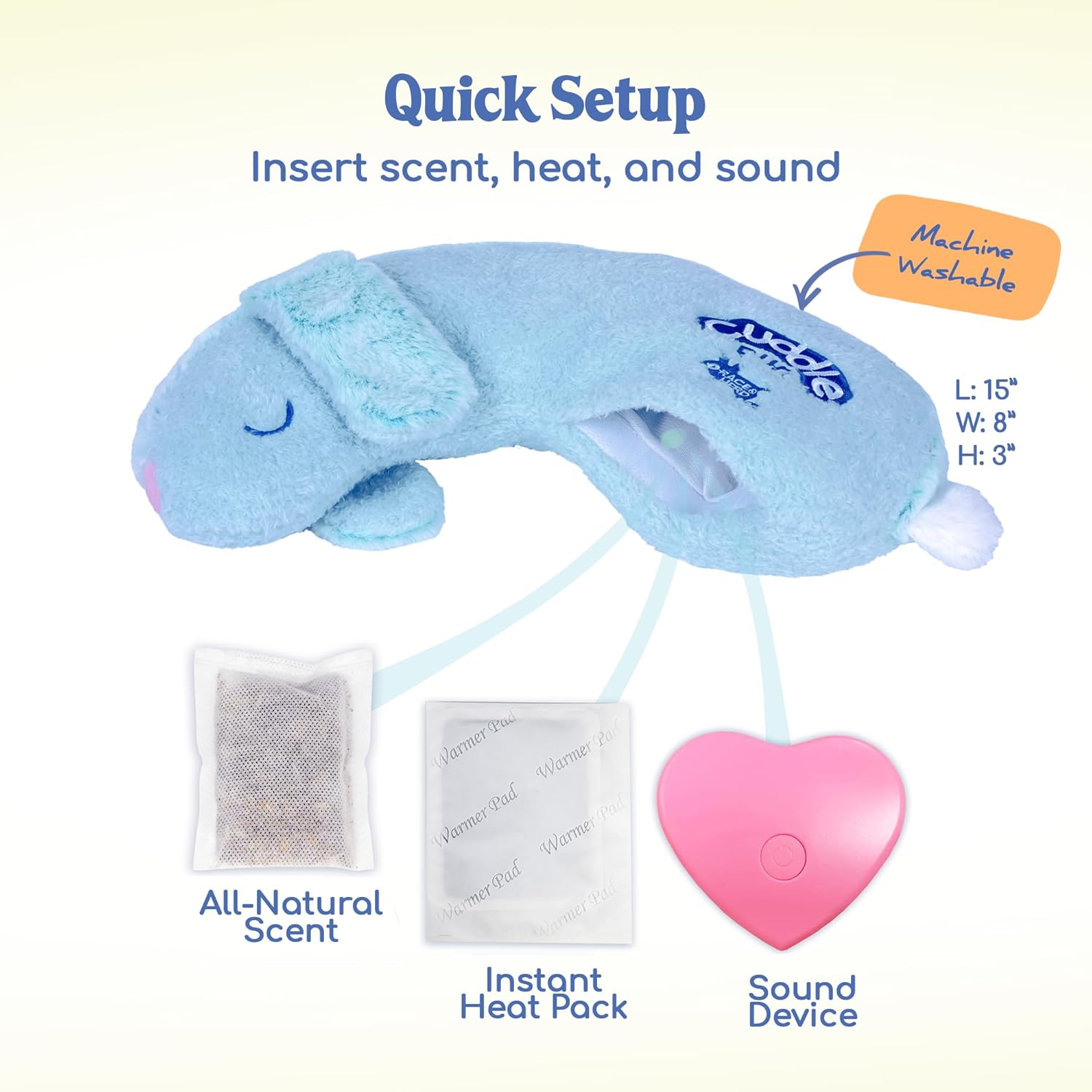 Race&amp;Herd CuddleBun - Juguete para cachorros con latido del cor...
