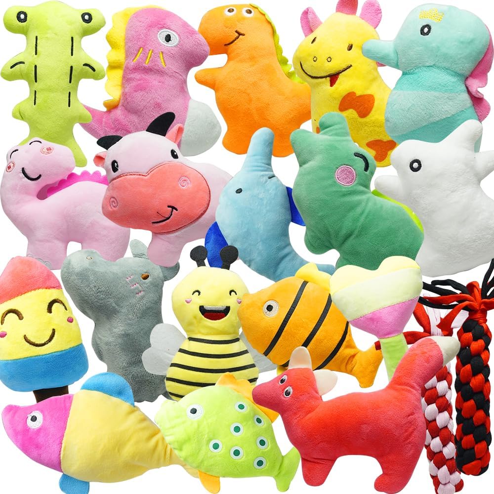 SZKOKUHO Cute Animal Designs - Juguetes chirriantes suaves para per...