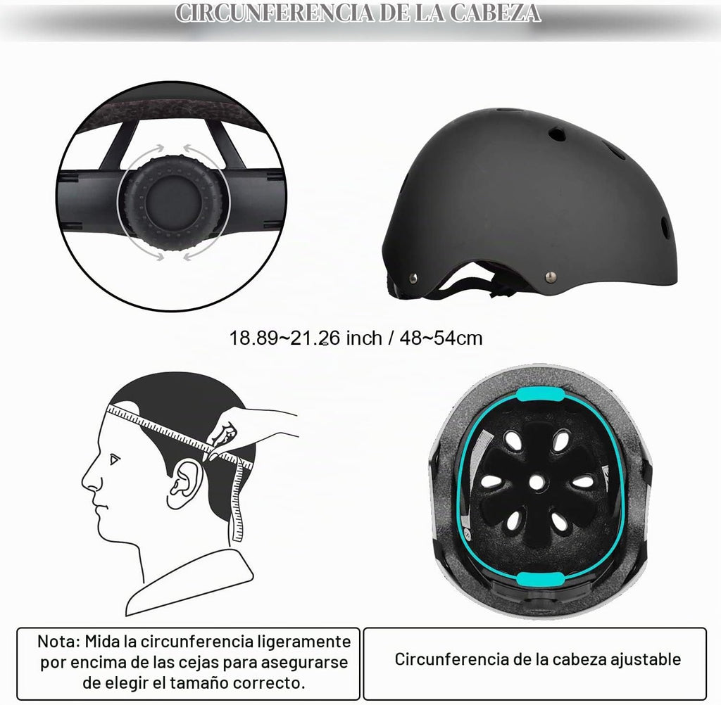 WayEee Juego de casco de bicicleta para niños, rodilleras, equipo d...