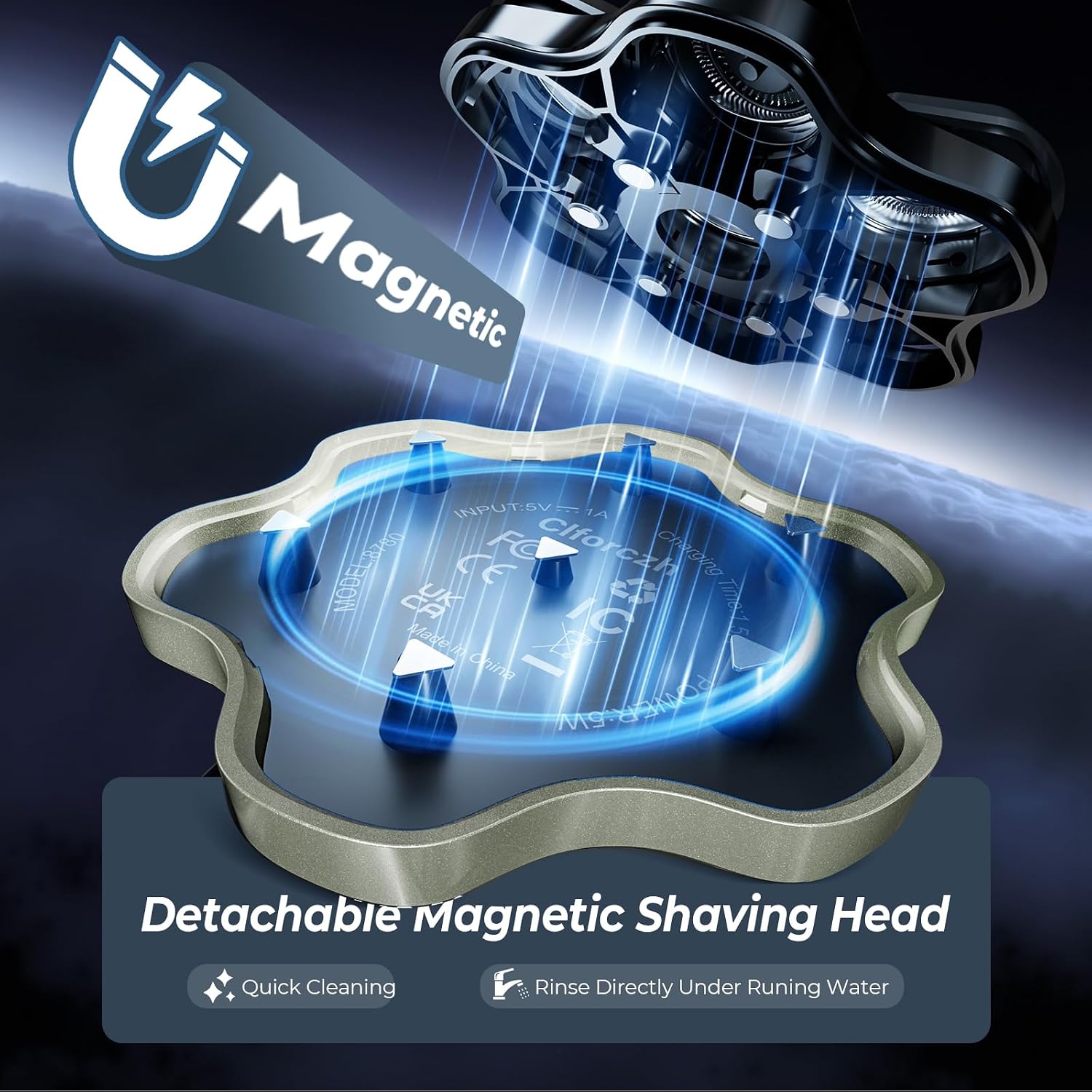 Xcdgiogw Afeitadoras de cabeza calva para hombres: resistente al ag...
