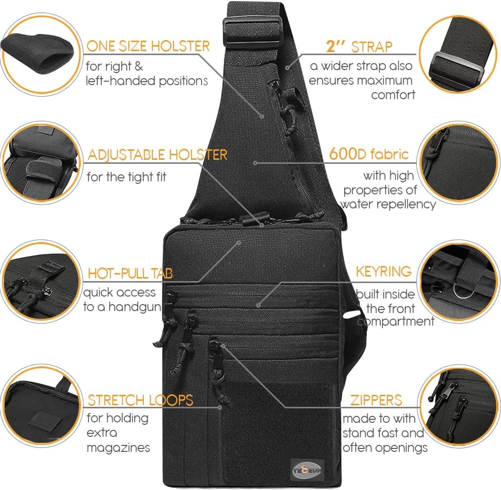 TECEUM - Bolsa de hombro táctica compacta \u2013 CCW para todos los...