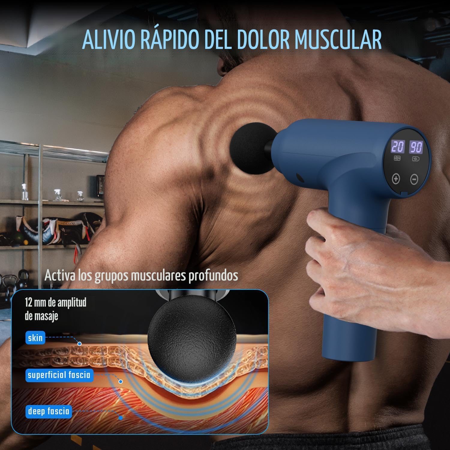 cotsoco Pistola de Masaje de Tejido Profundo, Pistola de Masaje Mus...