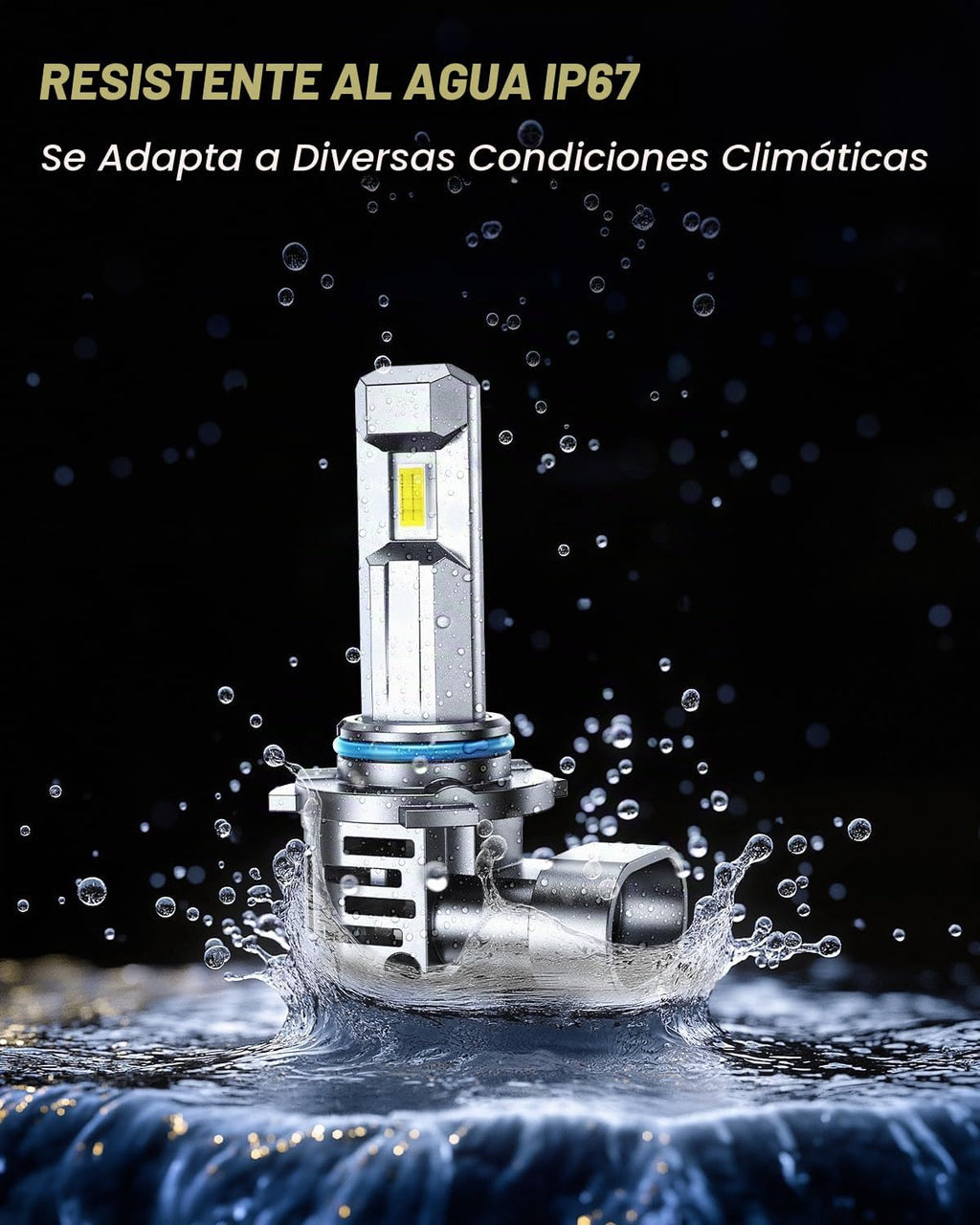 AUTOONE Bombilla LED 9006 mejorada, lámparas HB4 700% más brillante...