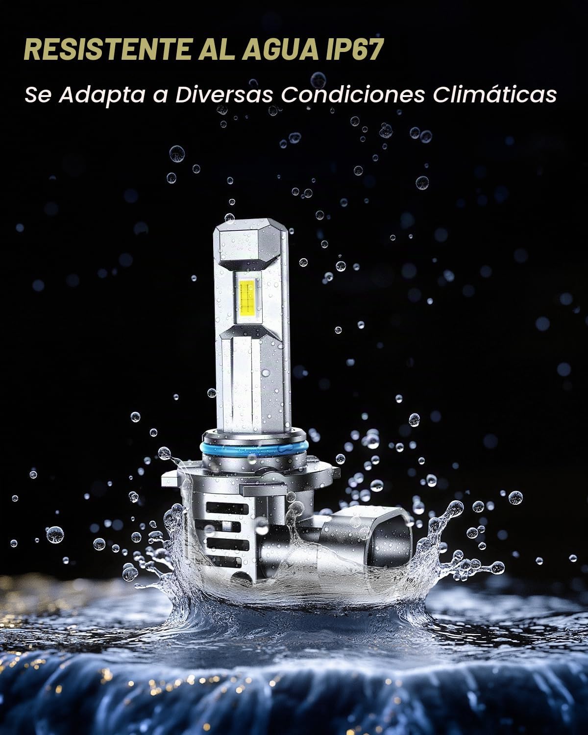 AUTOONE Bombilla LED 9006 mejorada, lámparas HB4 700% más brillante...