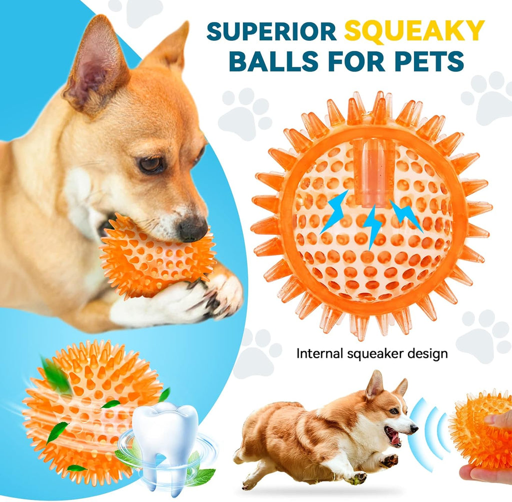 SHARLOVY Pelota de juguetes para perros grandes de 3.5", paquet...