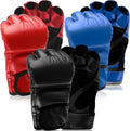 3 pares de guantes de boxeo para adultos, guantes de kickboxing, si...