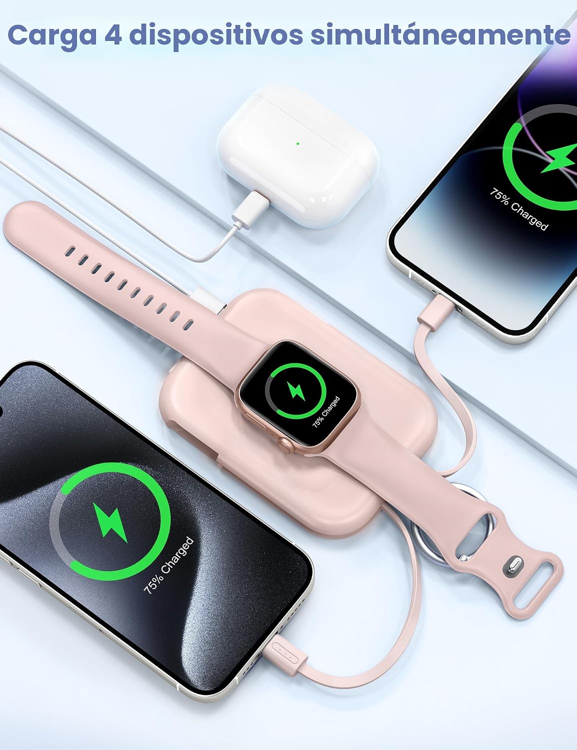 RORRY Cargador portátil, batería externa portátil de 5000 mAh con c...