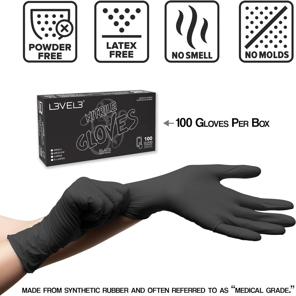 L3 Guantes de Nitrilo Nivel 3 - Guantes Desechables Profesionales d...