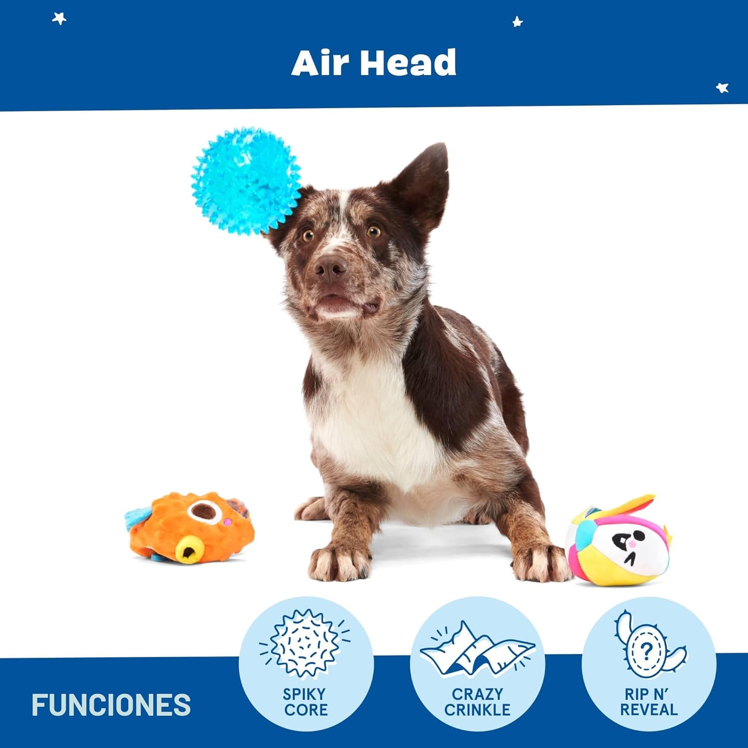 Barkbox Air Head Juguete para Perros \u2013 Juguete de Peluche Rip...