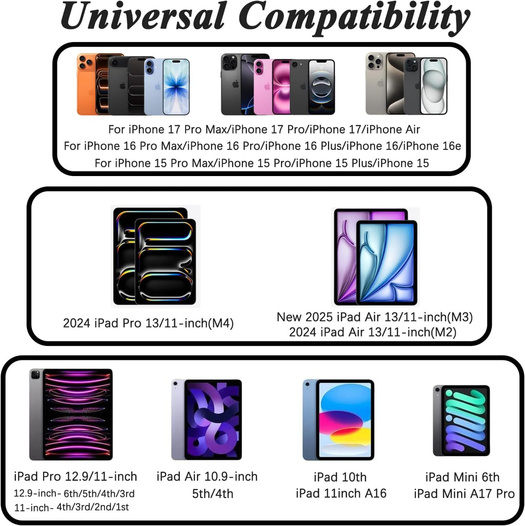 Carga rápida para iPhone 17 Pro Max Cargador, paquete de 2 unidades...