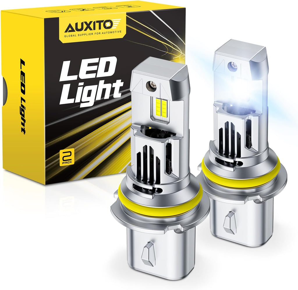 AUXITO Bombillas 9007 HB5, 80000LM 6500K blanco frío, súper brillan...