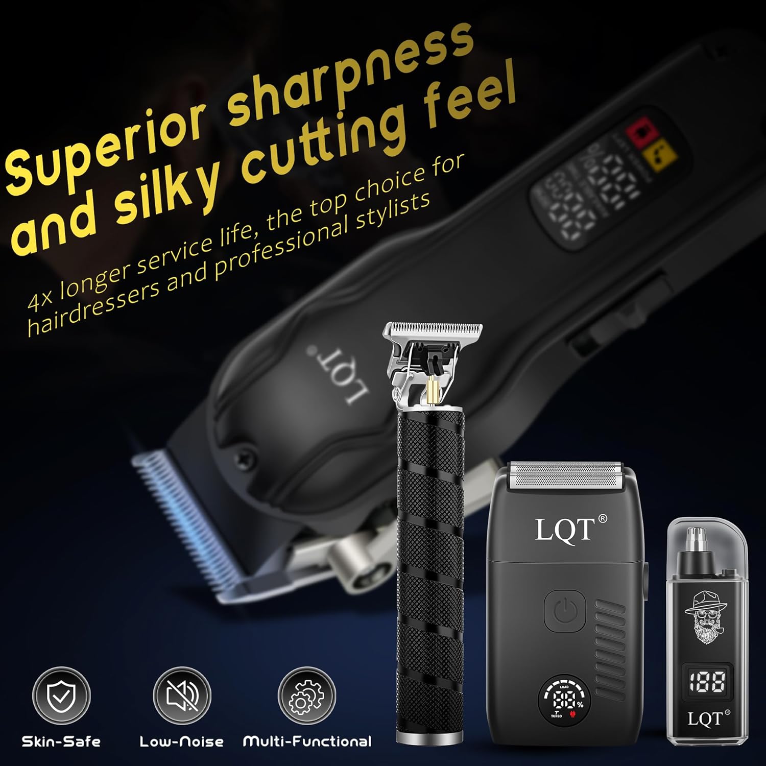 LQT Kit de cortapelos y recortadora para hombres, juego de afeitado...
