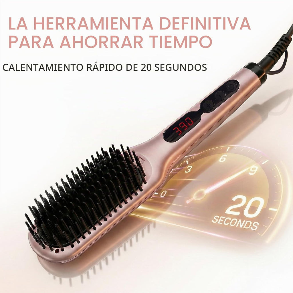 MEGAWISE Cepillo Alisador de Cabello Iónico de Cerámica Pro para Sa...