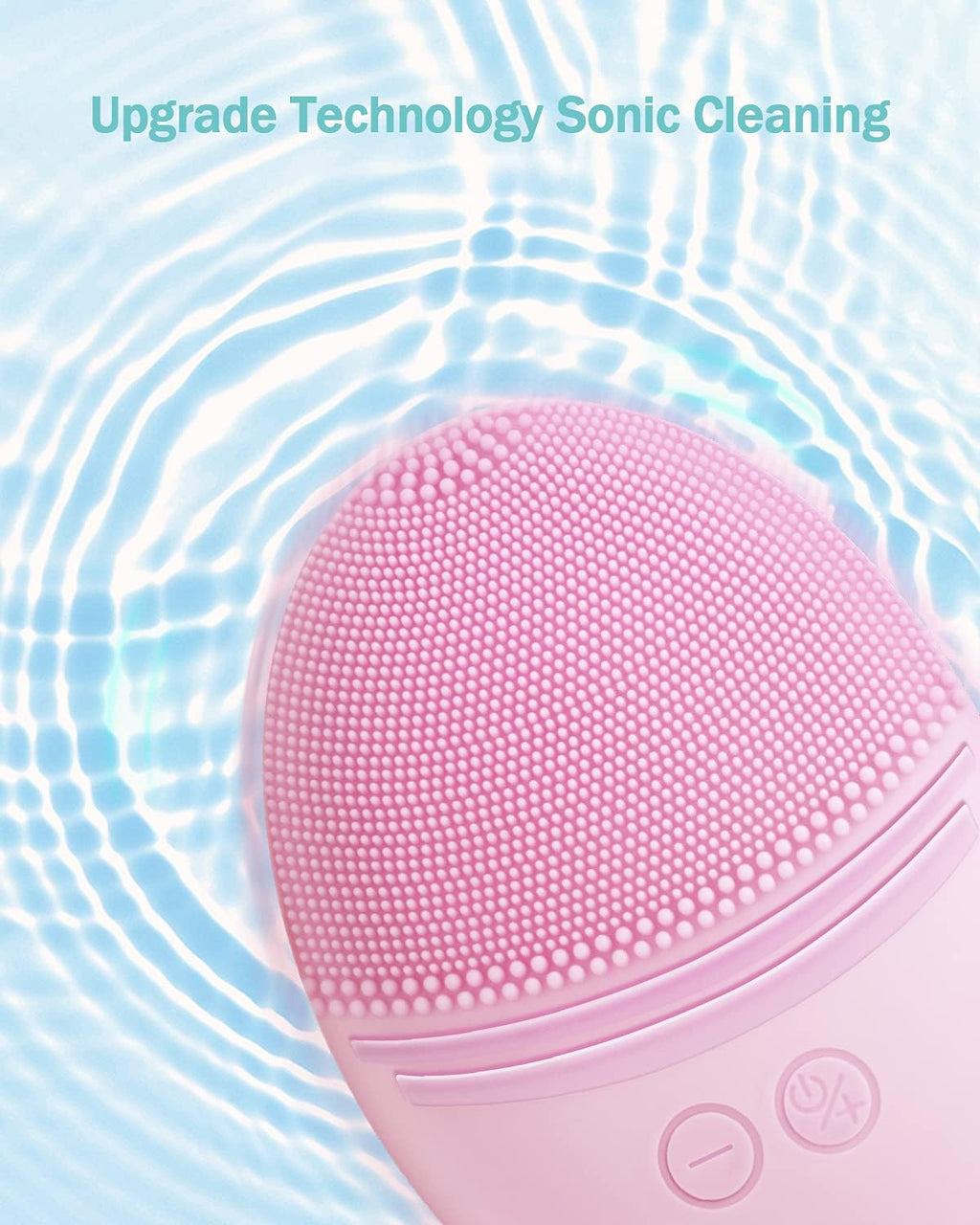 EZBASICS Cepillo de limpieza facial fabricado con silicona suave ul...