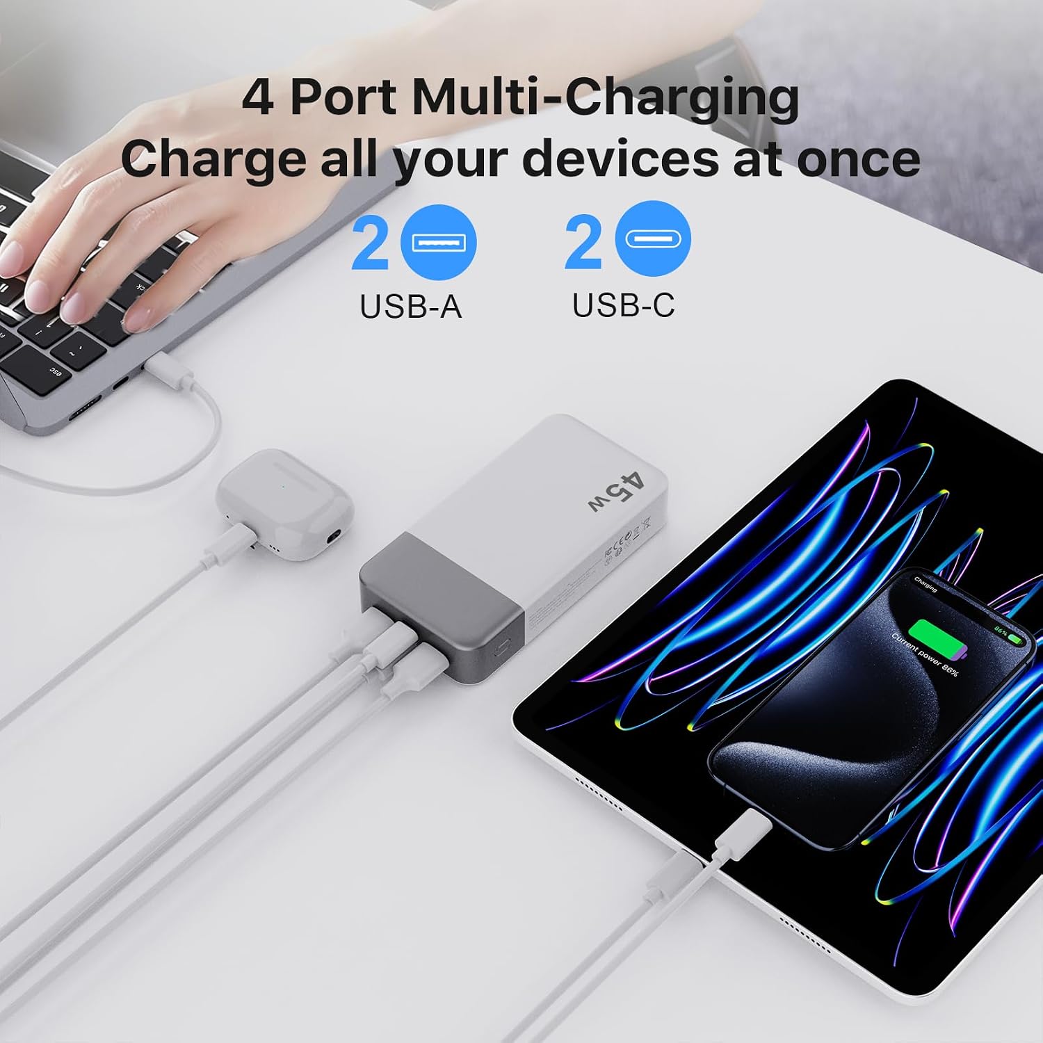 NOBIS Cargador portátil, banco de energía de 20000 mAh, carga rápid...