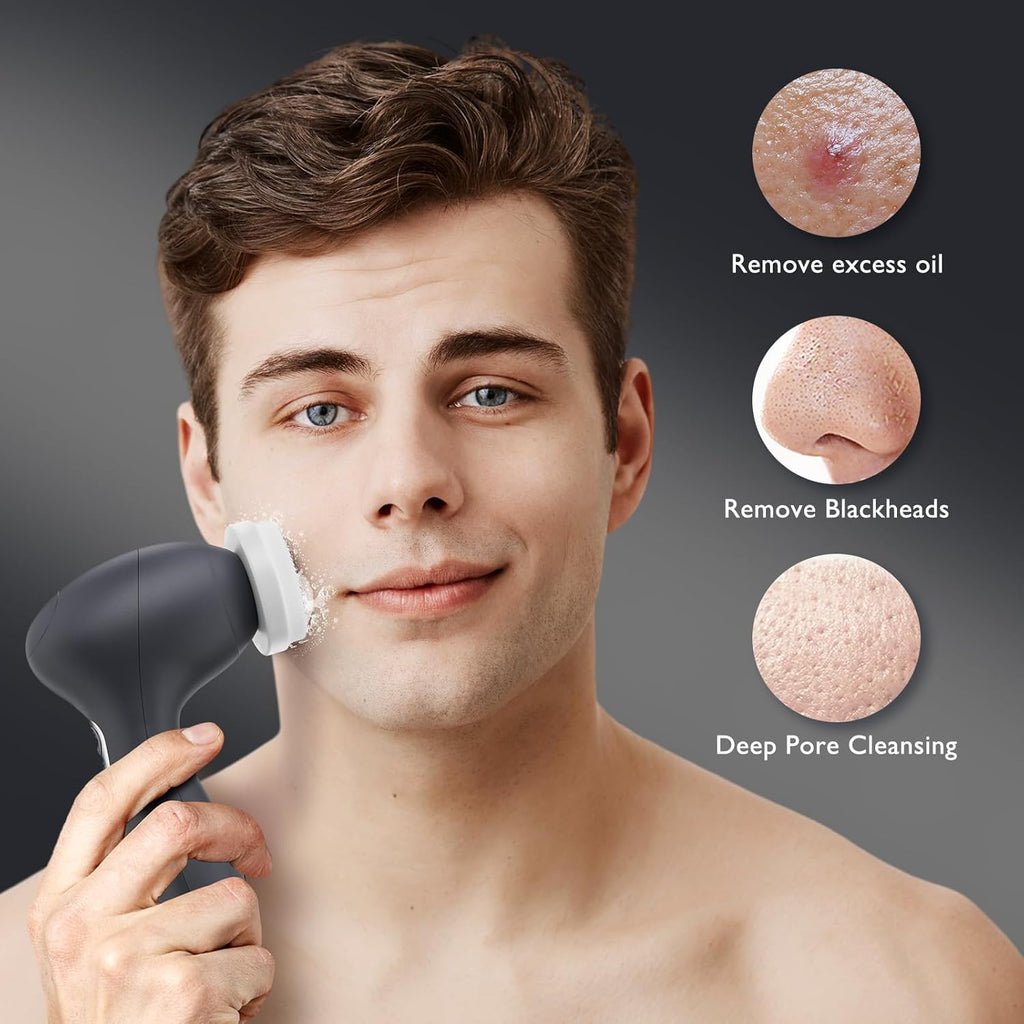 COSLUS Cepillo de limpieza facial FBX04: Cepillo giratorio eléctric...
