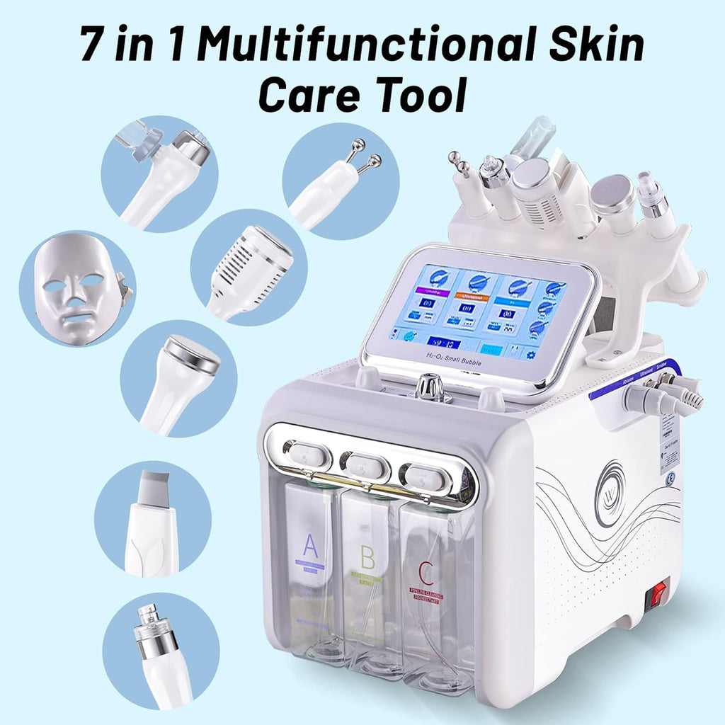 7 en 1 máquina facial de la piel de la belleza del oxígeno del hidr...