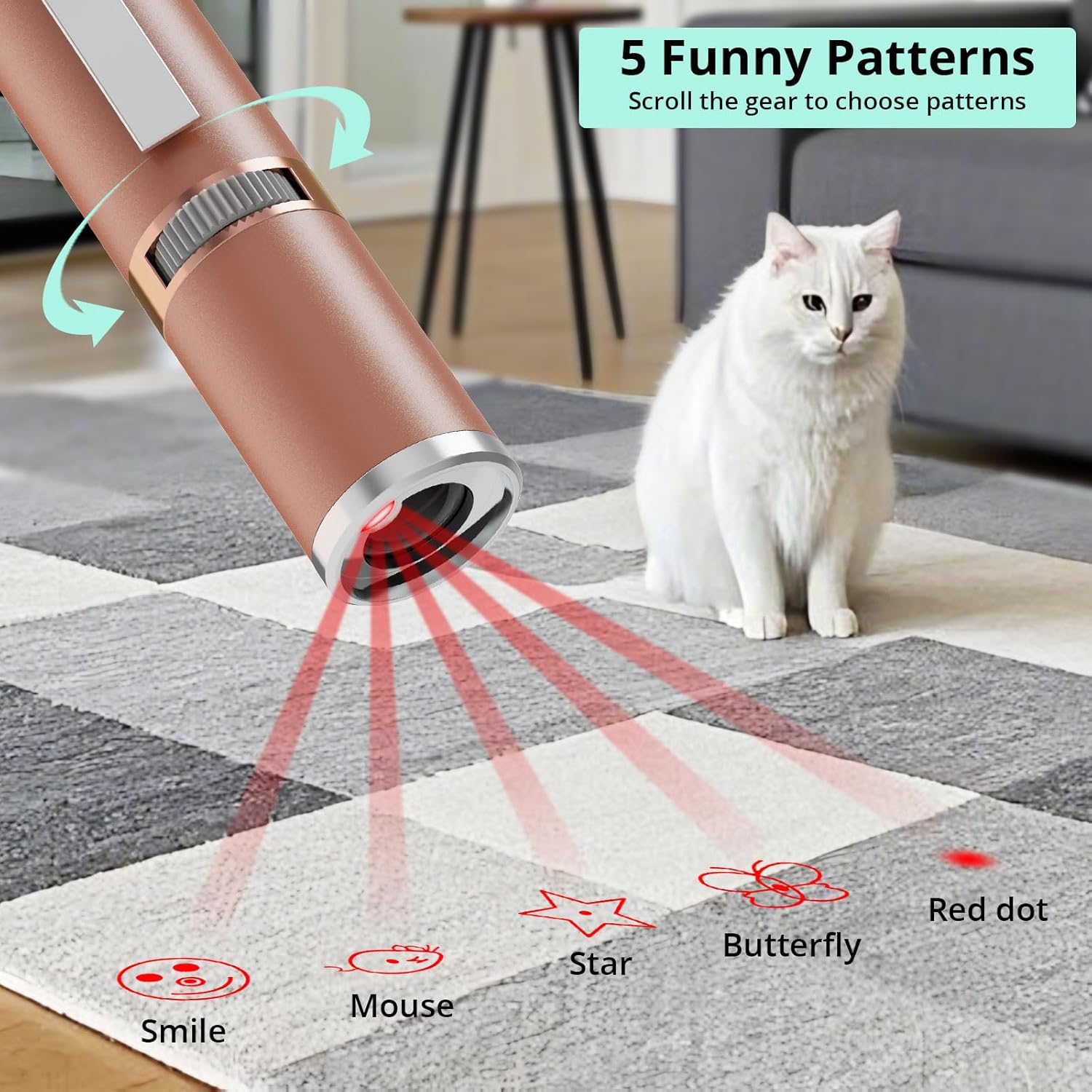 TBTeek Juguetes para gatos, con funda de metal, 2 piezas, recargabl...
