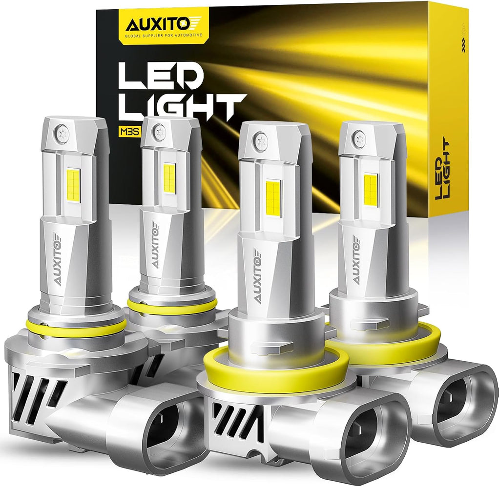 AUXITO - Combo de bombillas 9005\/HB3 H11\/H8\/H9, 900% altamente b...