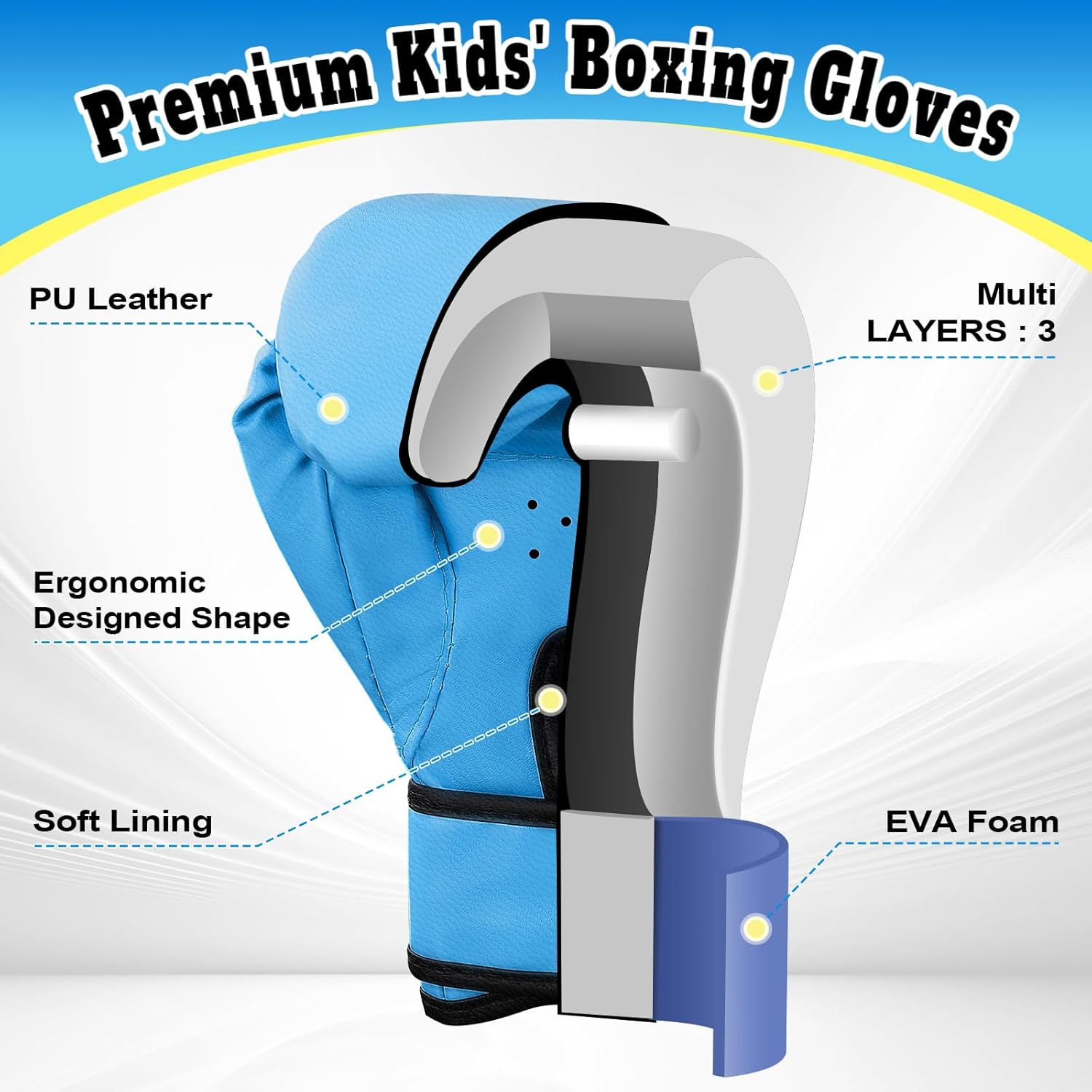 Guantes de boxeo para niños y niñas, guantes de entrenamiento de bo...