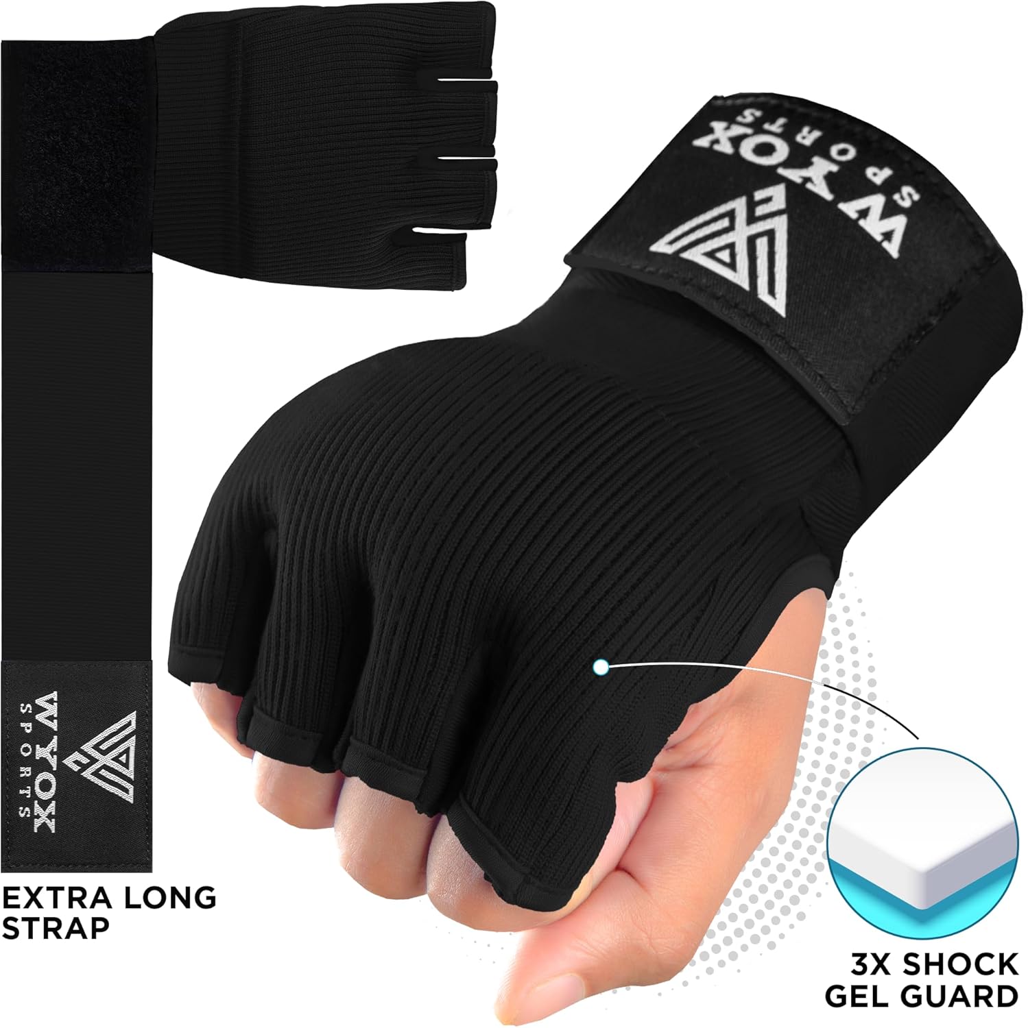 WYOX Vendas de Gel para Boxeo Guantes Interiores para Hombres y Muj...