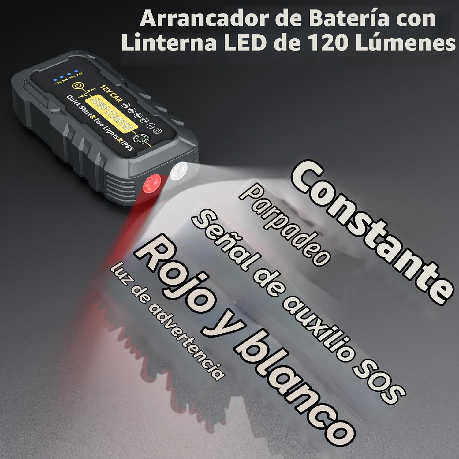 Arrancador de batería de automóvil, batería de arranque de coche de...