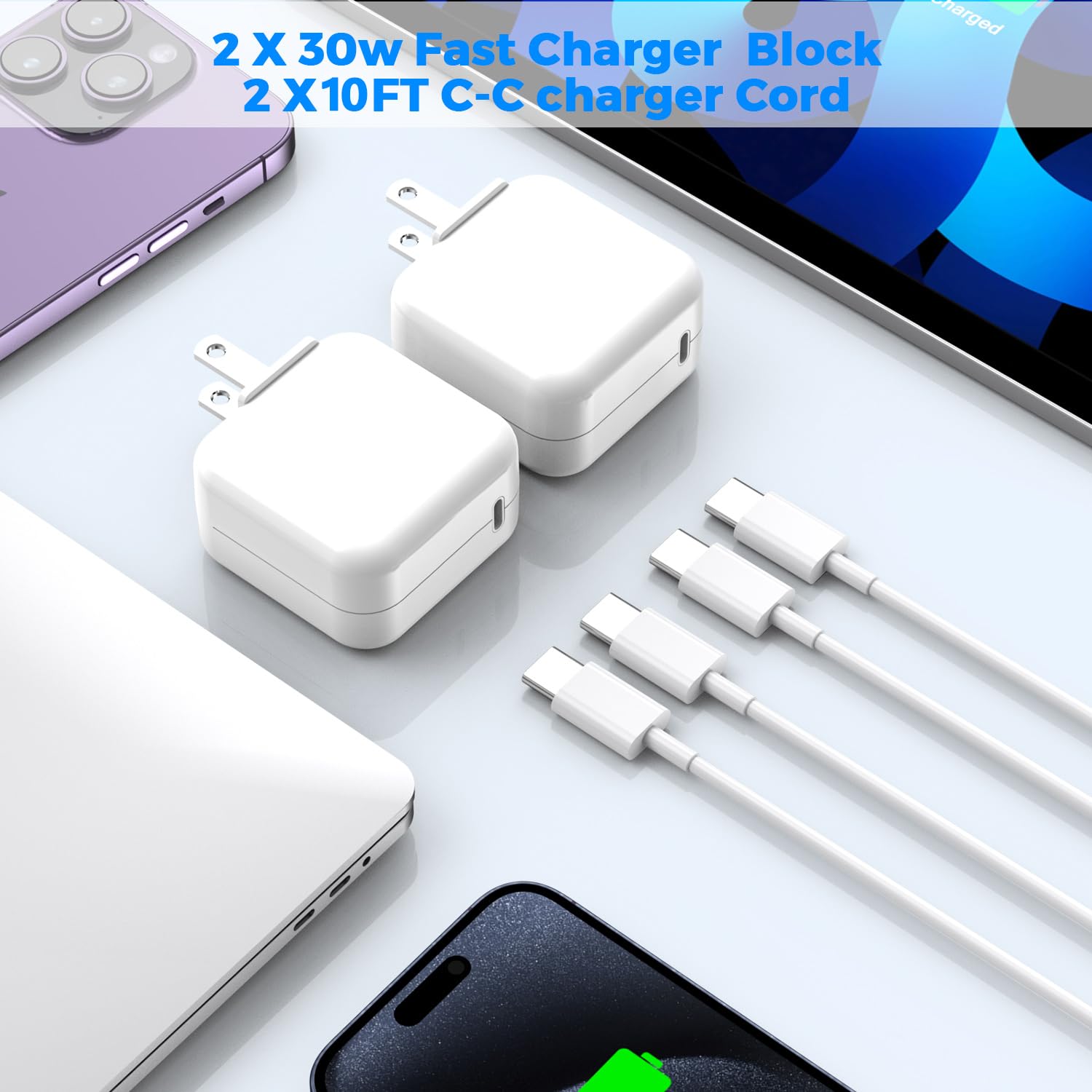 Cargador USB C para MacBook Air MacBook Pro 13 14 15 16 pulgadas, c...