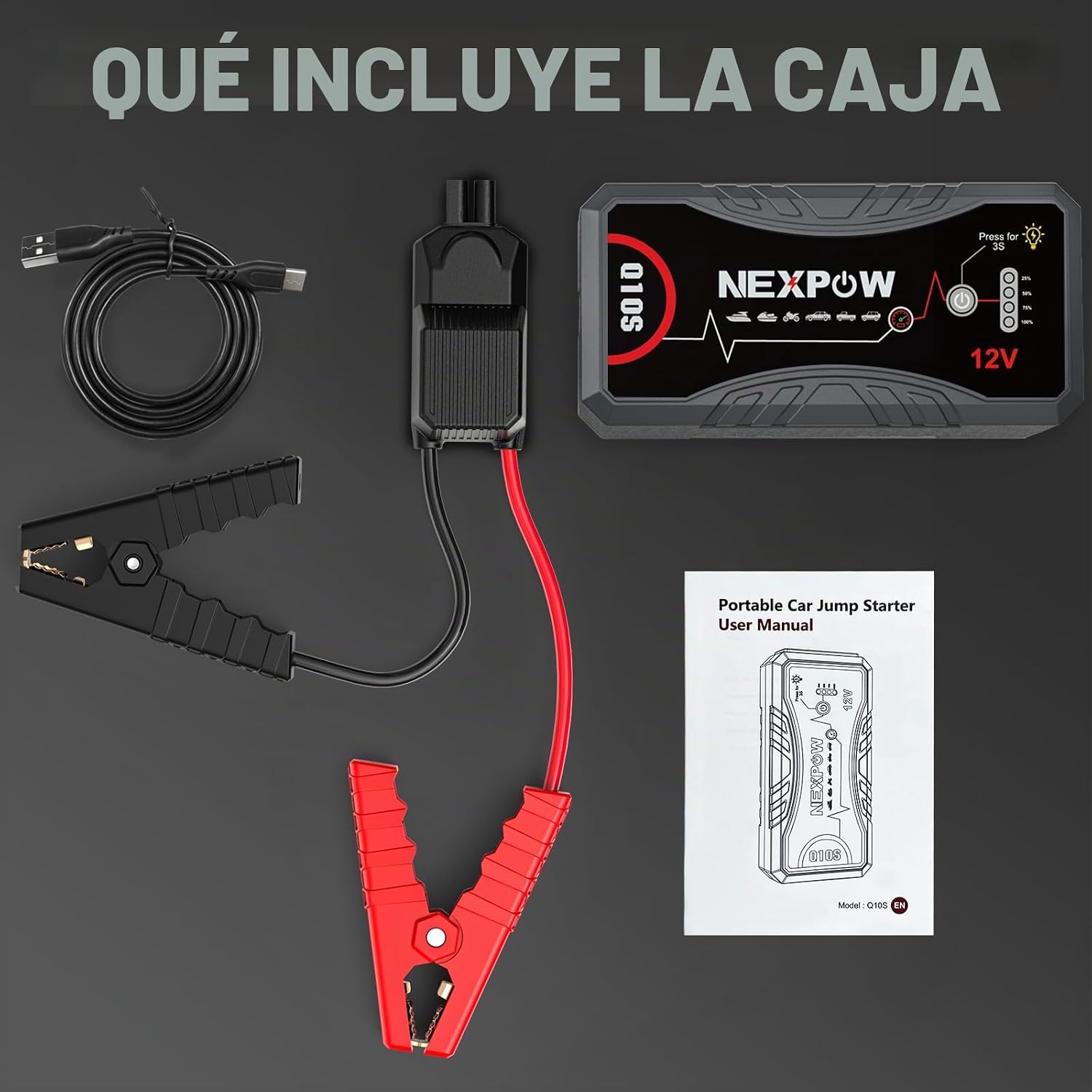 NEXPOW Arrancador de coche 2026 actualizado para batería de coche (...