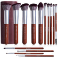 BS-MALL Juego de 14 brochas de maquillaje con estuche, brocha para...