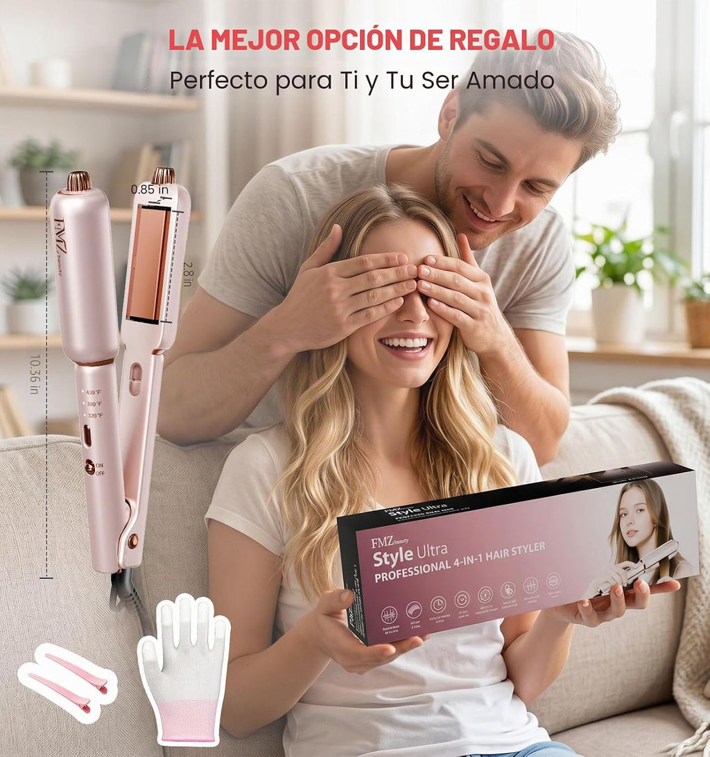 FMZ Plancha plana para el cabello, alisadora de pelo de cerámica de...
